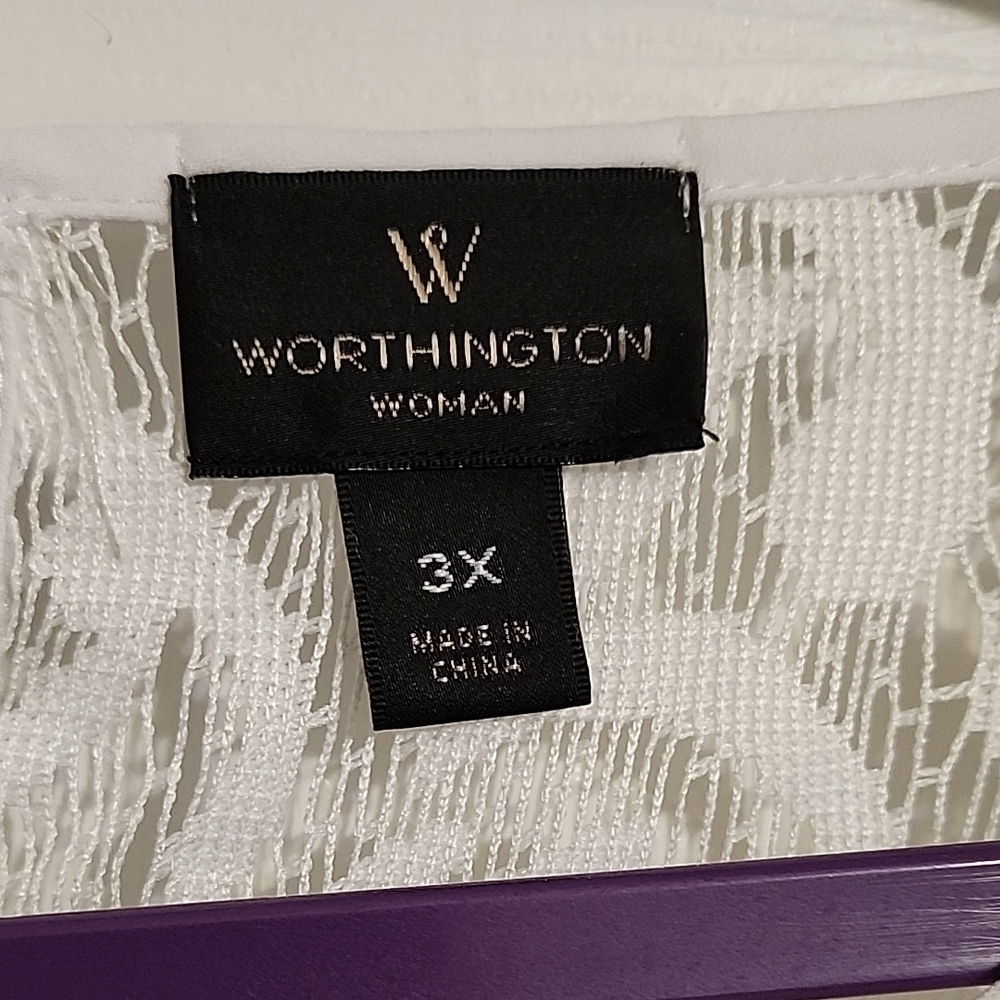 Worthington White Lace Blouse - Picture 2 of 7